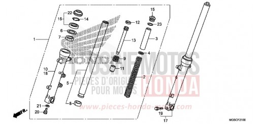 FOURCHETTE AVANT NC700DD de 2013